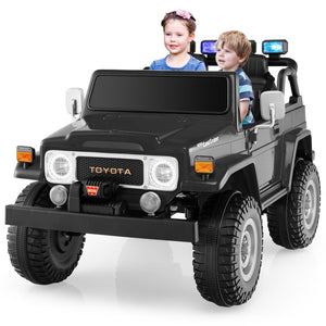 12V 2-Seat Licensed Kids Ride On Toyota FJ40 Car with 2.4G Remote Control-Black view 7