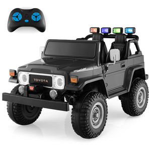 12V 2-Seat Licensed Kids Ride On Toyota FJ40 Car with 2.4G Remote Control-Black view 8