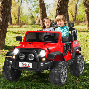 12V 2-Seater Ride on Car Truck with Remote Control and Storage Room-Red view 2