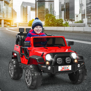 12V 2-Seater Ride on Car Truck with Remote Control and Storage Room-Red view 3