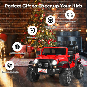 12V 2-Seater Ride on Car Truck with Remote Control and Storage Room-Red view 6