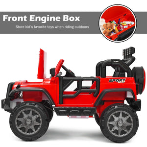 12V 2-Seater Ride on Car Truck with Remote Control and Storage Room-Red view 9