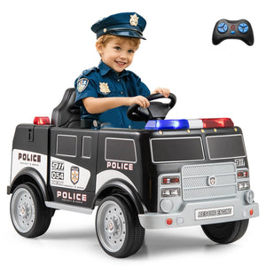 12V Battery Powered Electric Vehicle with 3 Speeds and Megaphone-Black view 3