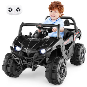 12V Battery Powered Electric Vehicle with Remote Control and 3 Speeds-Black view 3