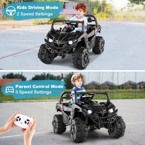 12V Battery Powered Electric Vehicle with Remote Control and 3 Speeds-Black view 7