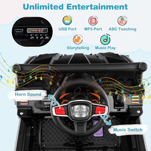 12V Battery Powered Electric Vehicle with Remote Control and 3 Speeds-Black view 8