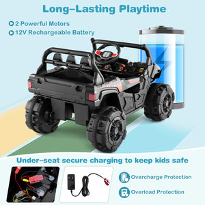 12V Battery Powered Electric Vehicle with Remote Control and 3 Speeds-Black view 9
