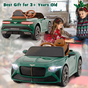 12V Powered Car Kids Ride-on Racer Car Licensed Bentley Bacalar-Green view 2