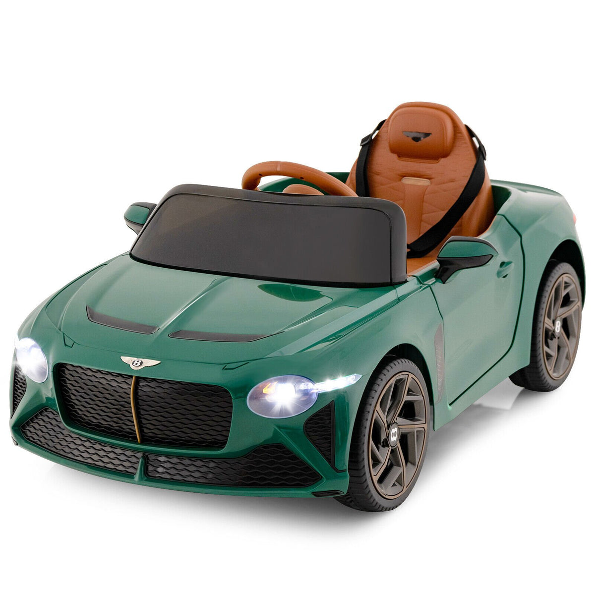 12V Powered Car Kids Ride-on Racer Car Licensed Bentley Bacalar-Green view 3