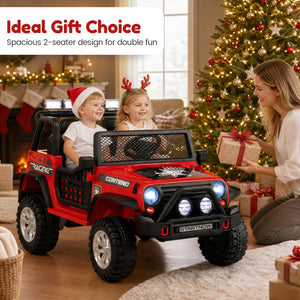 12V Electric 2-Seater Kids Ride On Car with Parent Remote Control-Red view 4