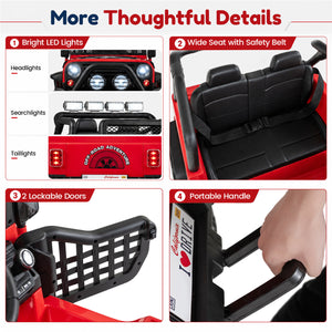 12V Electric 2-Seater Kids Ride On Car with Parent Remote Control-Red view 5