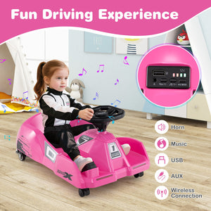 12V Electric Cleaning Go Kart with Detachable Mop and Remote Control-Pink view 7