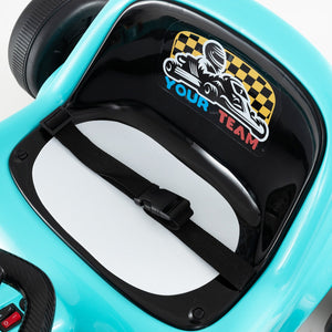 12V Electric Go Kart for Kids Race Toy with Remote Control and Music-Blue view 7