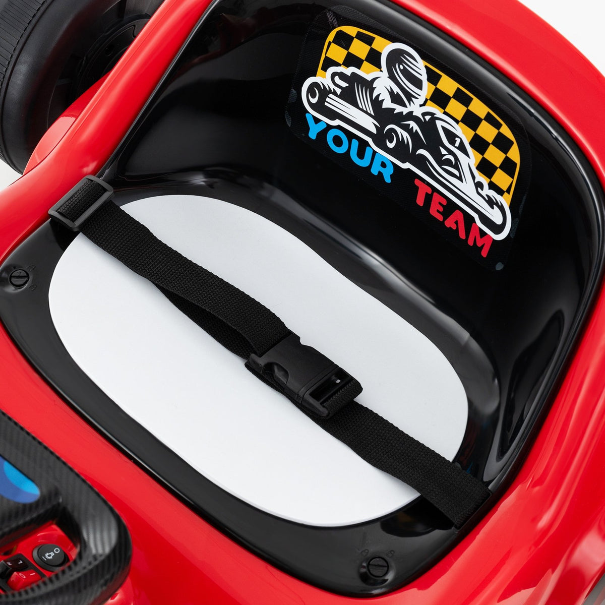 12V Electric Go Kart for Kids Race Toy with Remote Control and Music-Red view 7