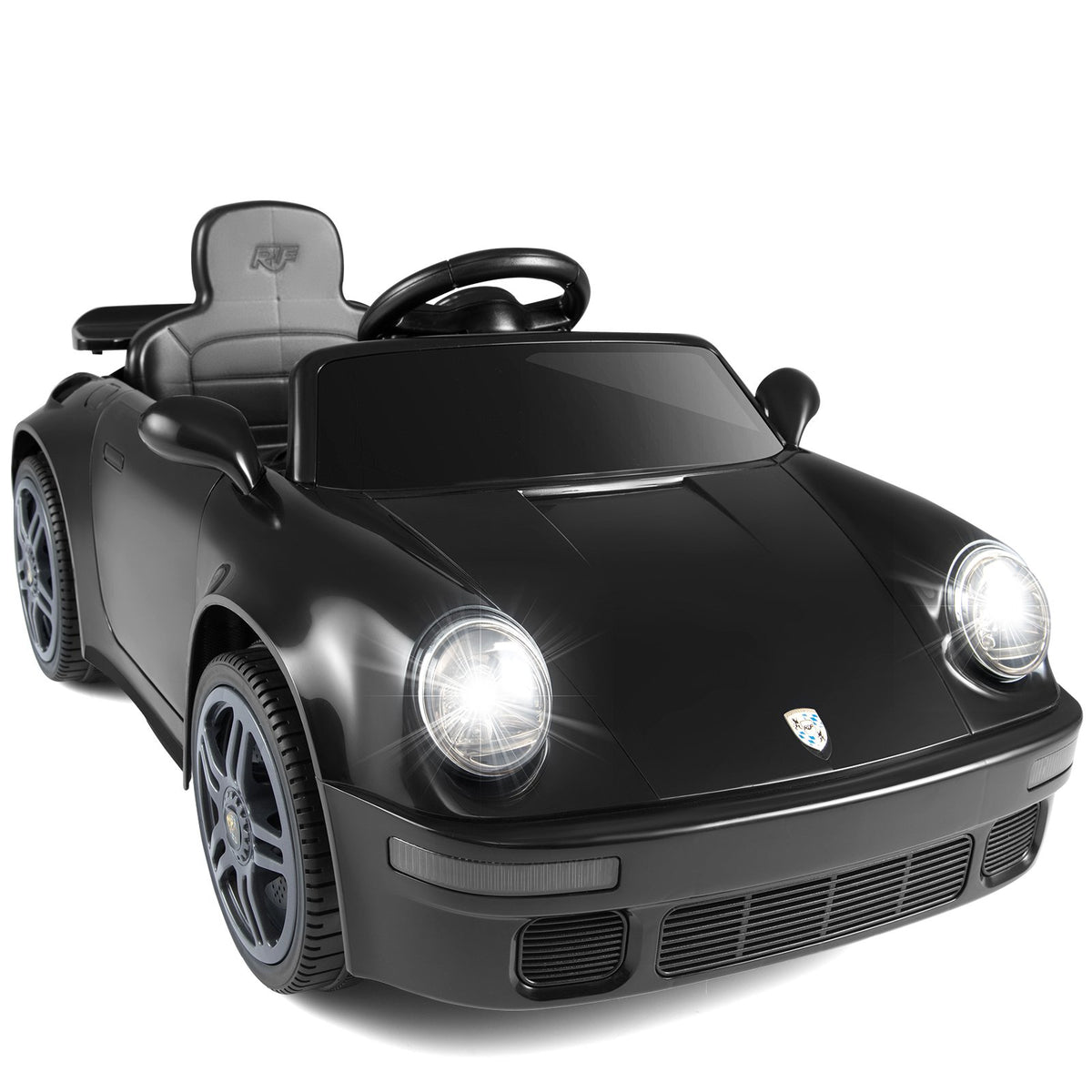 12V Electric Ride On Car Licensed RUF CTR with Remote Control and Music-Black