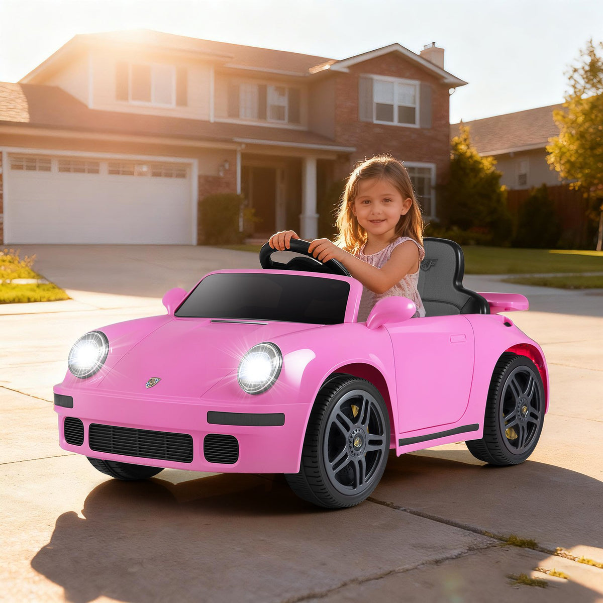 12V Electric Ride On Car Licensed RUF CTR with Remote Control and Music-Pink view 2