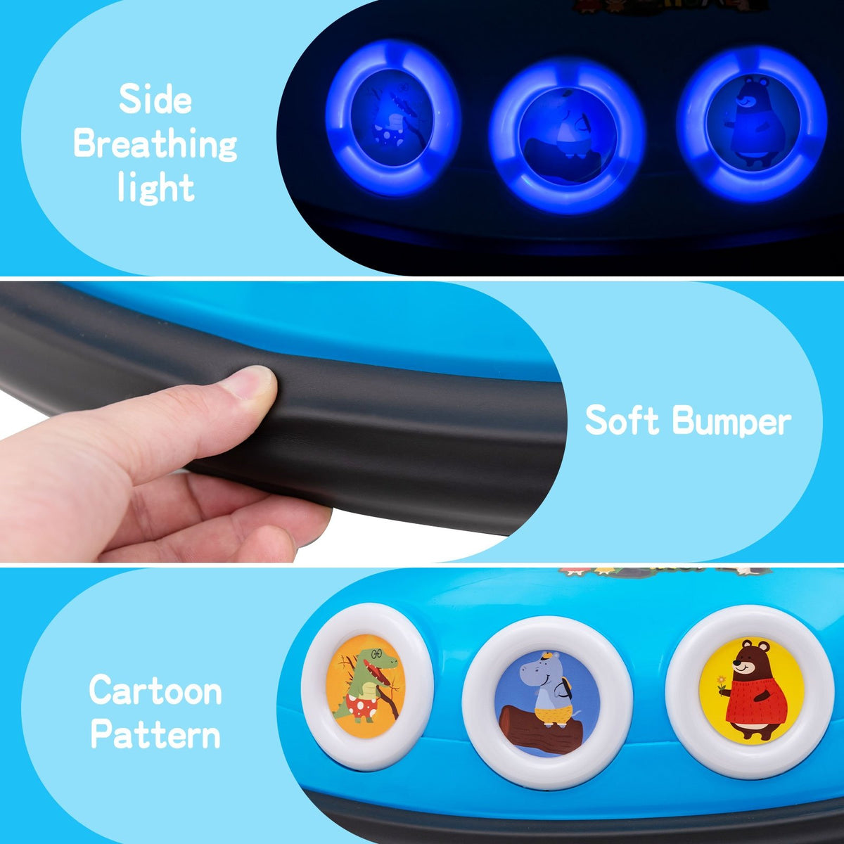 12V Electric Ride On Car with Remote Control and Flashing LED Lights-Navy view 9