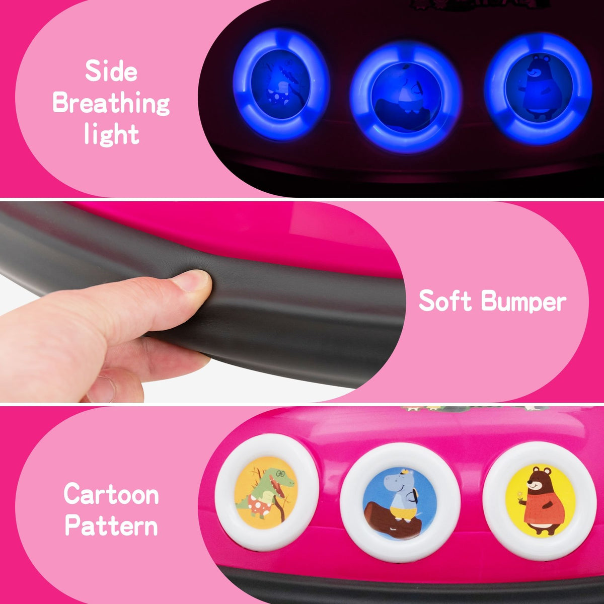 12V Electric Ride On Car with Remote Control and Flashing LED Lights-Pink view 9