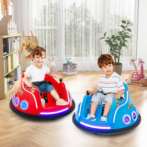 12V Electric Ride On Car with Remote Control and Flashing LED Lights-Red view 2