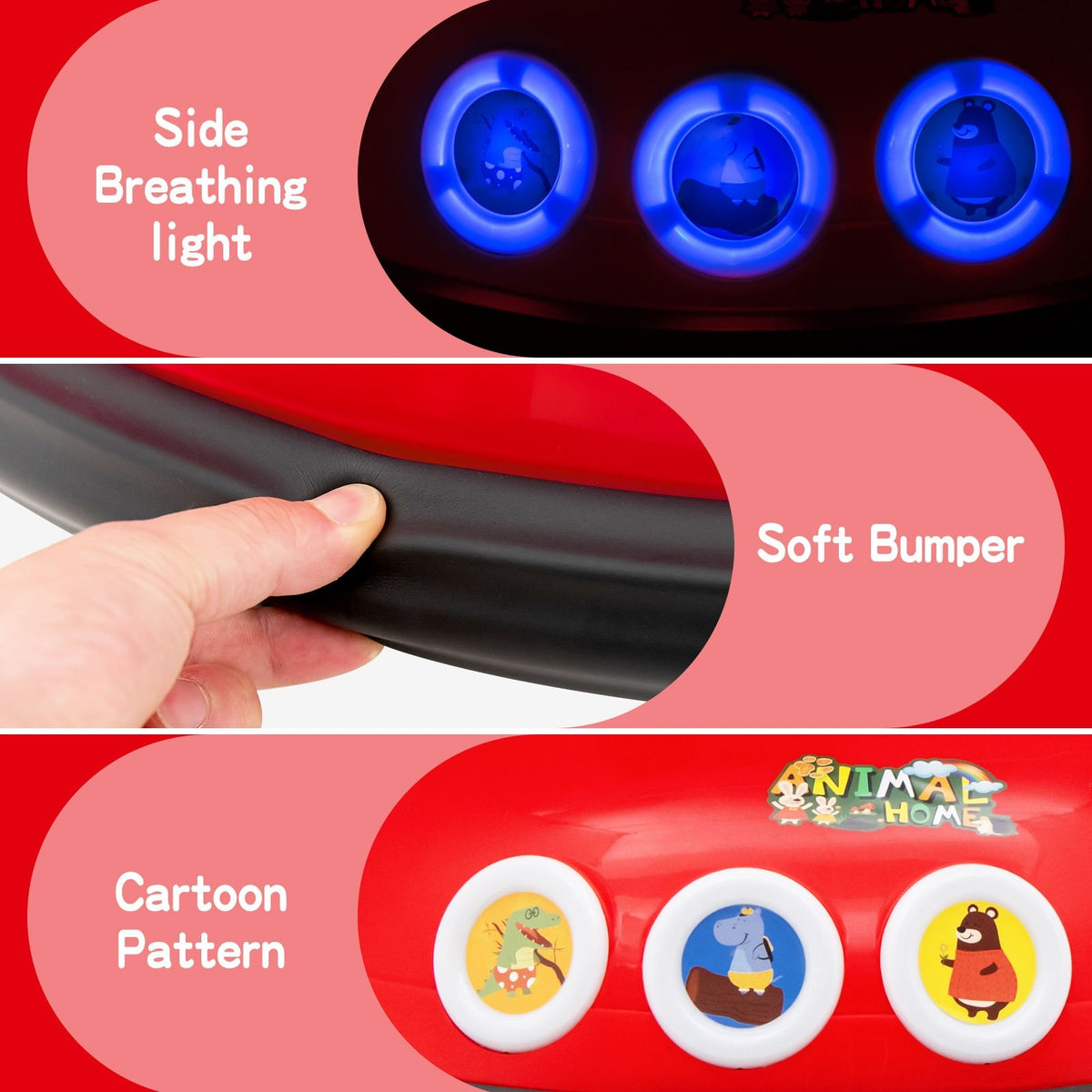 12V Electric Ride On Car with Remote Control and Flashing LED Lights-Red view 9