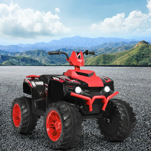 12V Kids Ride on ATV with LED Lights and Treaded Tires and LED lights-Red view 5