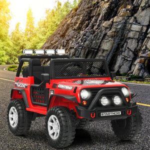 12V Kids Electric Ride On Truck with Remote Control and Operation Lever-Red view 2