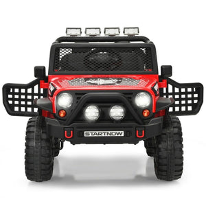 12V Kids Electric Ride On Truck with Remote Control and Operation Lever-Red view 4