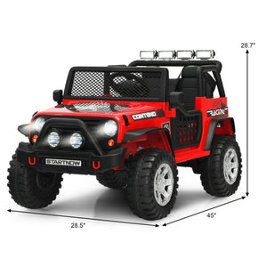 12V Kids Electric Ride On Truck with Remote Control and Operation Lever-Red view 5