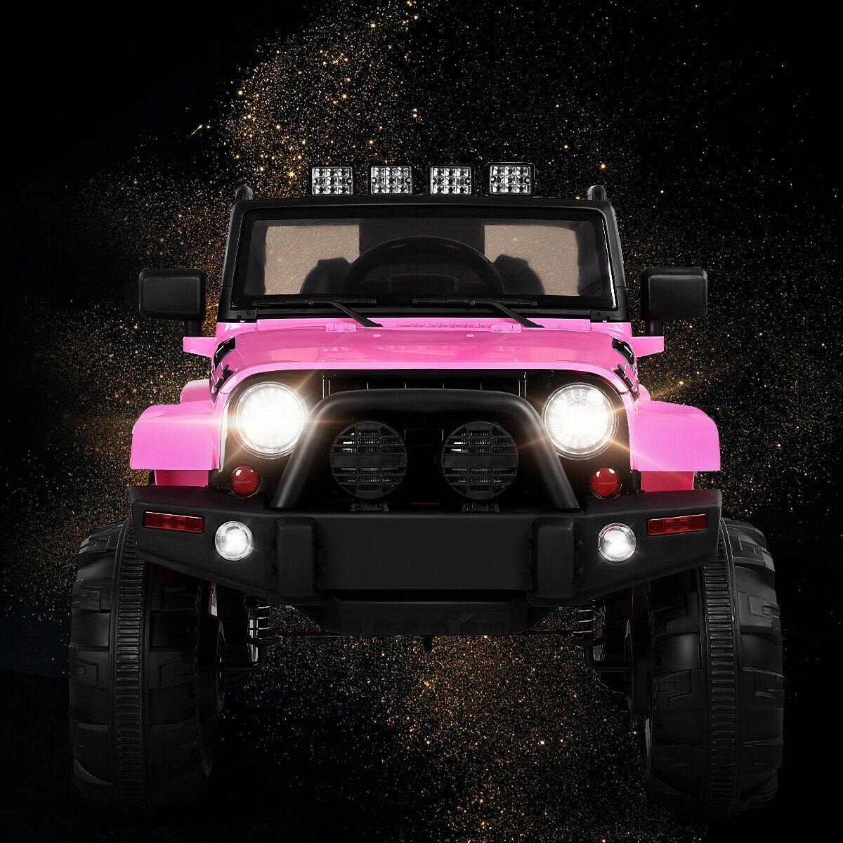 12V Kids Remote Control Riding Truck Car with LED Lights-Pink view 8