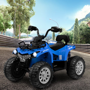 12V Kids Ride On ATV 4 Wheeler with MP3 and Headlights-Blue view 5