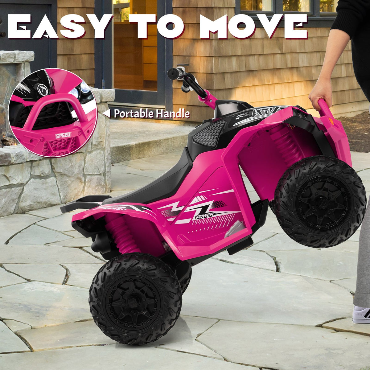 12V Kids Ride On ATV with High/Low Speed and Comfortable Seat view 9