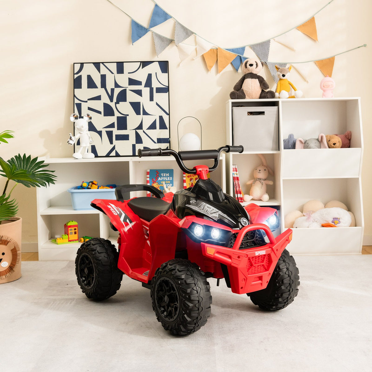 12V Kids Ride On ATV with High/Low Speed and Comfortable Seat-Red view 3