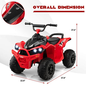 12V Kids Ride On ATV with High/Low Speed and Comfortable Seat-Red view 5