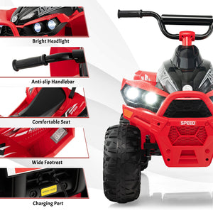 12V Kids Ride On ATV with High/Low Speed and Comfortable Seat-Red view 8