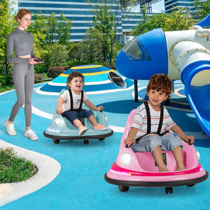 12V Kids Ride On Bumper Car with Remote Control and Dual Joysticks-Blue view 3
