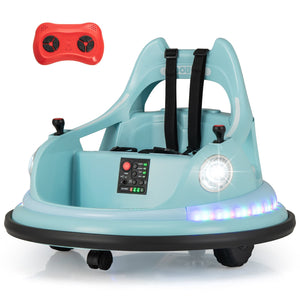 12V Kids Ride On Bumper Car with Remote Control and Dual Joysticks-Blue view 4