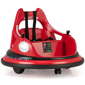 12V Kids Ride On Bumper Car with Remote Control and Dual Joysticks-Red
