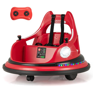 12V Kids Ride On Bumper Car with Remote Control and Dual Joysticks-Red view 4
