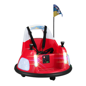 12V Kids Ride On Bumper Car with Remote Control and Flashing Lights-Red