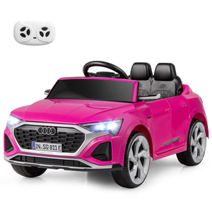 12V Kids Ride on Car Licensed Audi SQ8 with Remote Control and 3 Speeds-Pink view 3