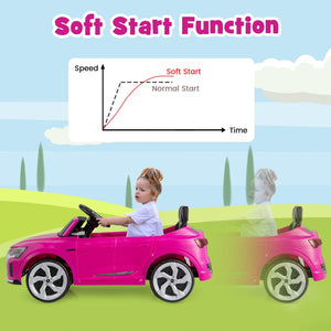 12V Kids Ride on Car Licensed Audi SQ8 with Remote Control and 3 Speeds-Pink view 8