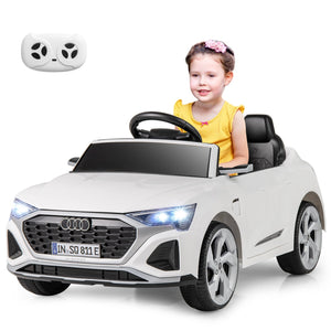 12V Kids Ride on Car Licensed Audi SQ8 with Remote Control and 3 Speeds-White view 3