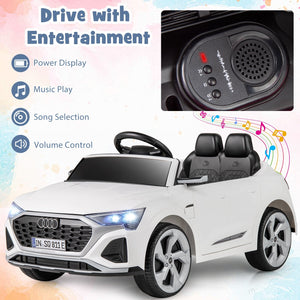 12V Kids Ride on Car Licensed Audi SQ8 with Remote Control and 3 Speeds-White view 9
