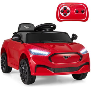 12V Kids Ride on Car Licensed Ford Mach E with Parent Control and Horn-Red