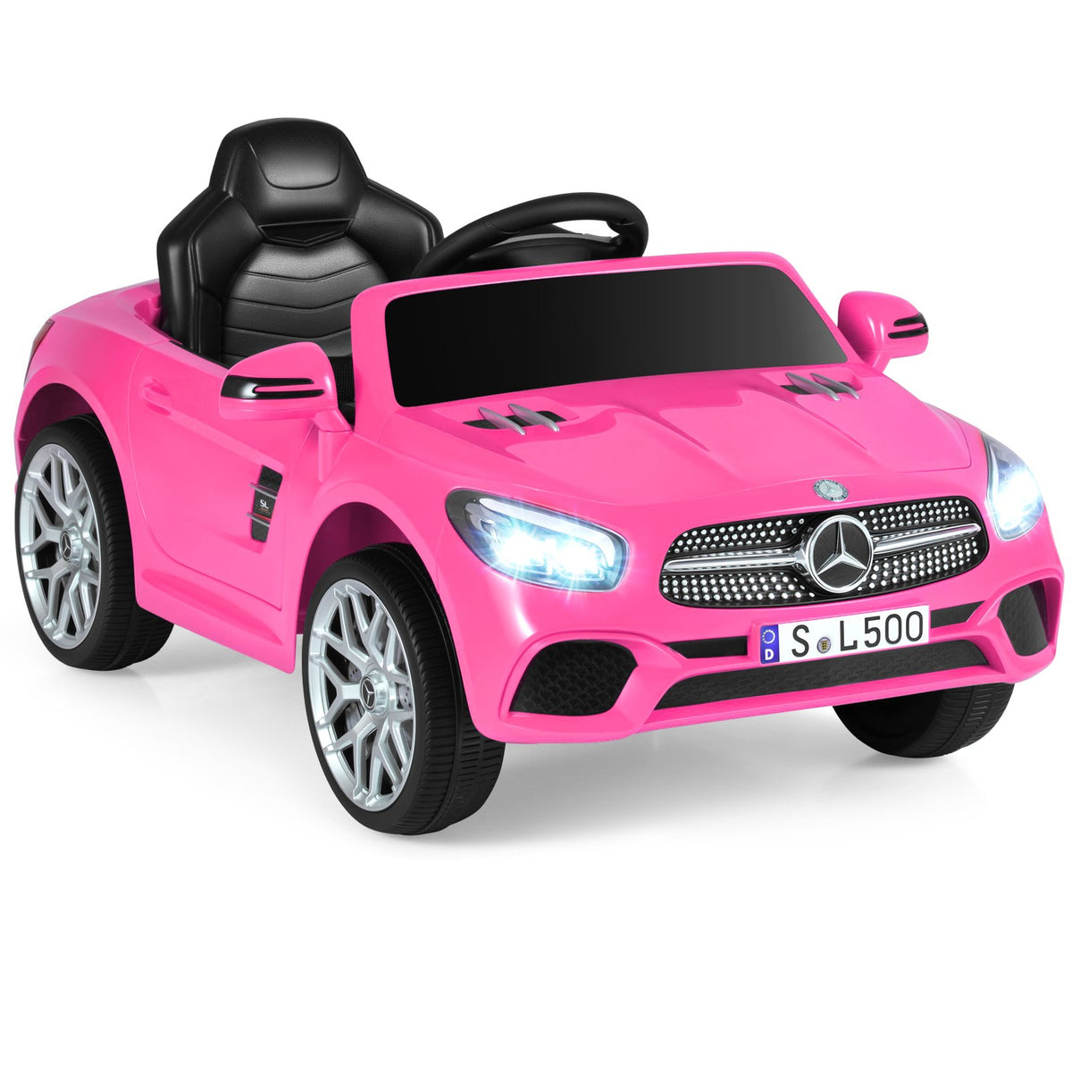 12V Kids Ride on Car Licensed Mercedes-Benz with Remote and Music-Pink