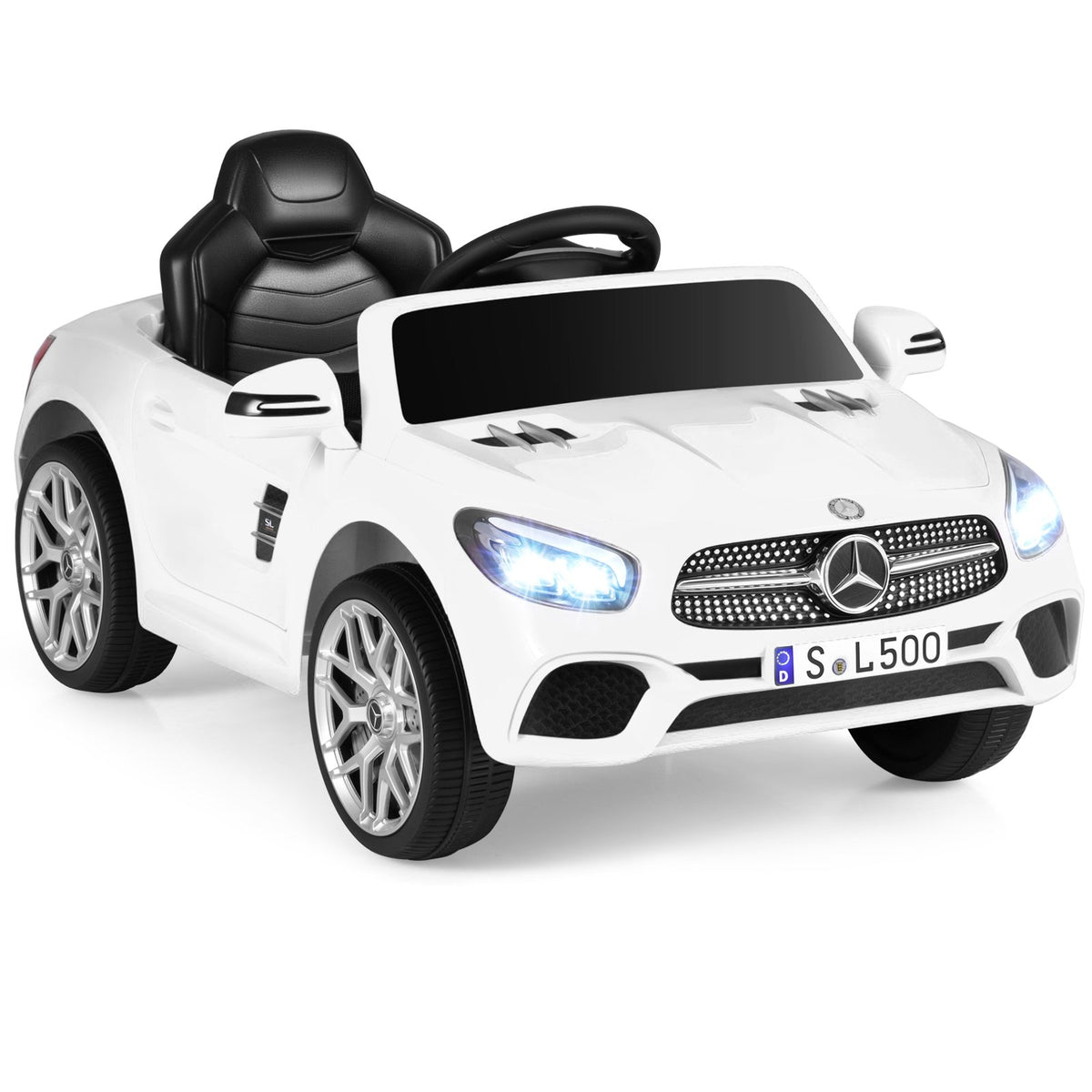 12V Kids Ride on Car Licensed Mercedes-Benz with Remote and Music-White