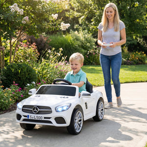 12V Kids Ride on Car Licensed Mercedes-Benz with Remote and Music-White view 2