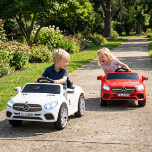 12V Kids Ride on Car Licensed Mercedes-Benz with Remote and Music-White view 3