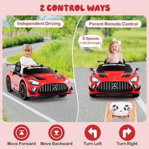 12V Kids Ride-On Car Mercedes-AMG GT3 Licensed with Adjustable Speed-Red view 8