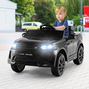 12V Kids Ride On Car with Remote Control Lockable Doors Slow Start System and LED Lights-Black view 3